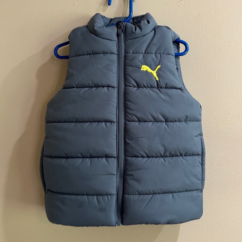 Puma Toddler Kids Blue Puffer Zip Up Vest